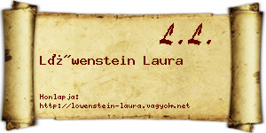 Löwenstein Laura névjegykártya